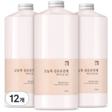 살림백서 고농축 퍼퓸 섬유유연제 에이프릴 코튼 본품, 1000ml, 12개